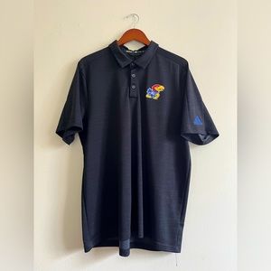 Kansas Jayhawks Men's Adidas golf polo